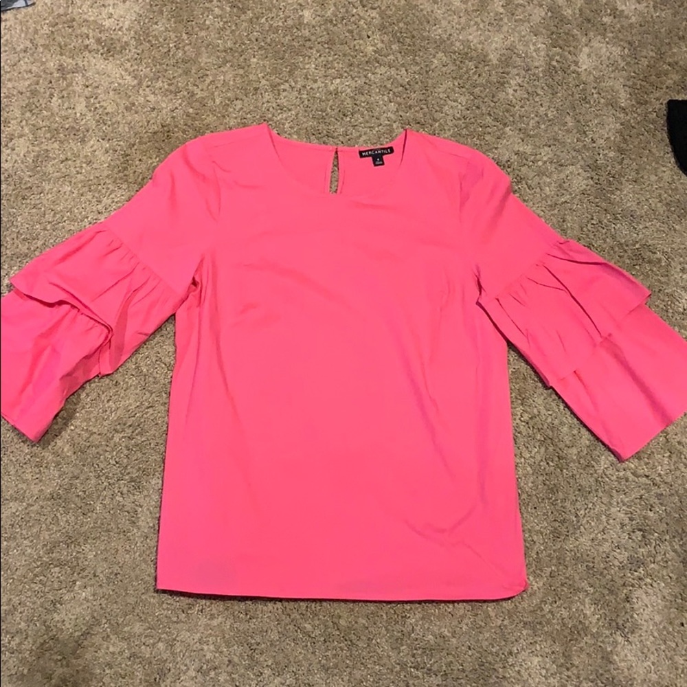 Bright pink blouse